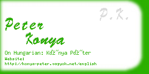 peter konya business card