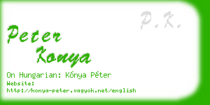 peter konya business card